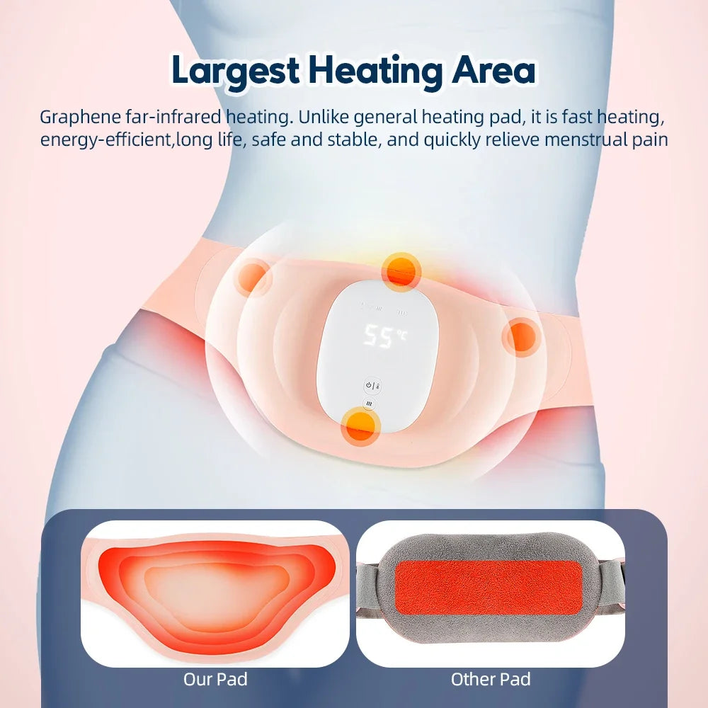 Effective heating pad for period pain relief, designed to soothe menstrual cramps
