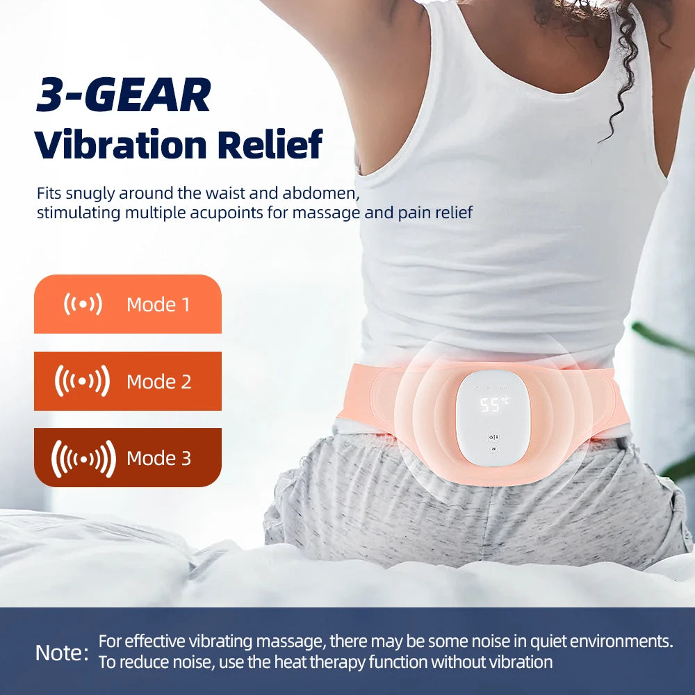 Fast-acting heating pad for menstrual pain relief and lower abdomen cramp soothing.